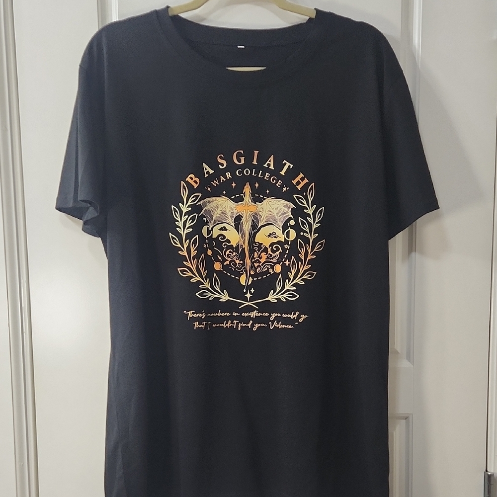 Basgiath War College Black Graphic Short Sleeve Tee 2X